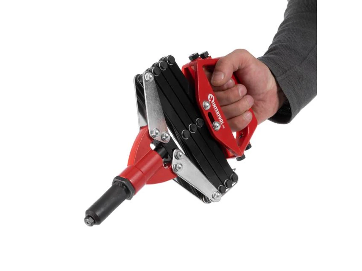 Пістолет заклепувальний з важільним механизмом 800мм, діаметр заклепки 2.8; 3.2; 4; 4.8 мм INTERTOOL RT-0007 