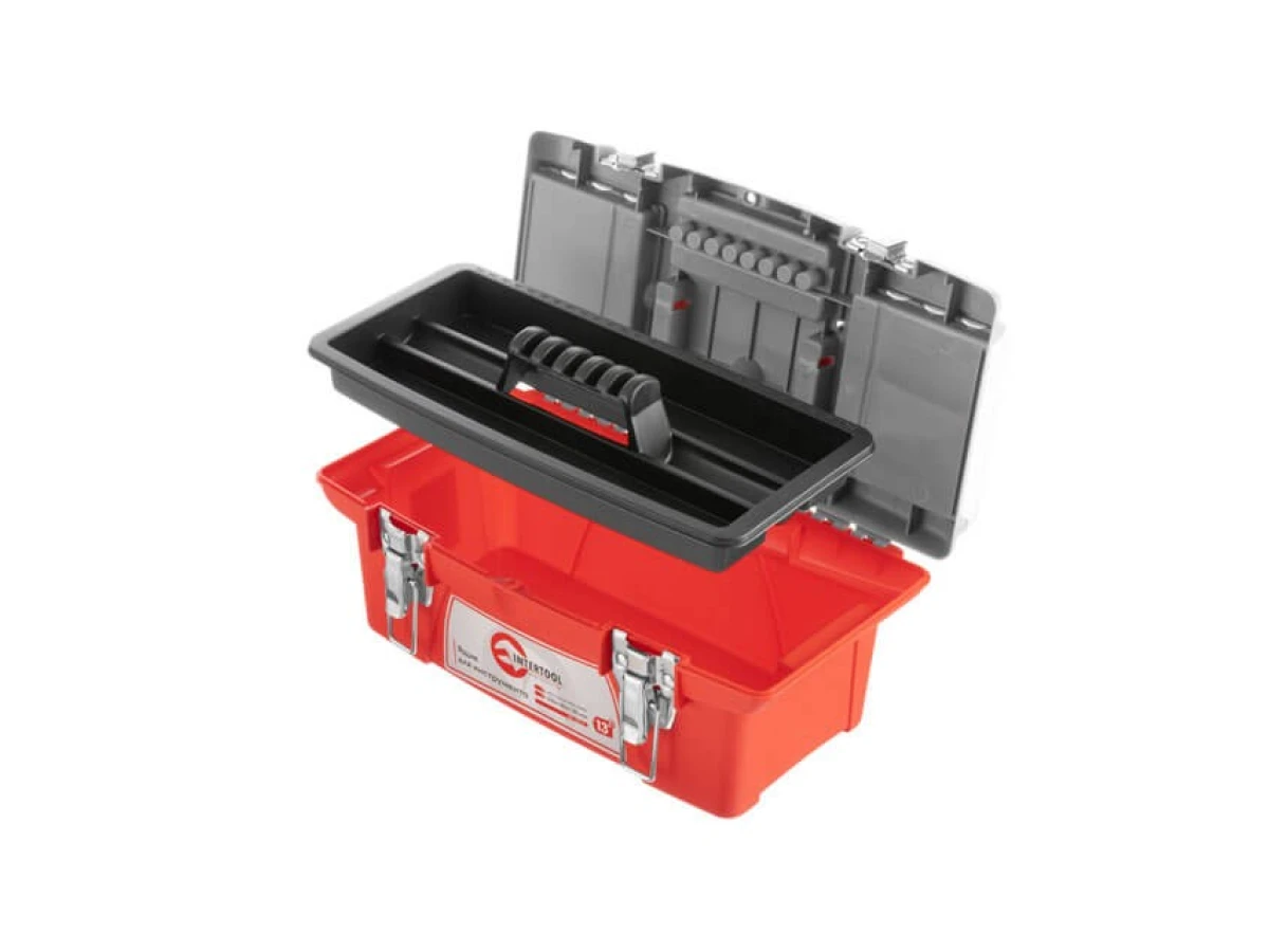 Ящик для інструменту з металевими замками 13" 335*185*130 мм INTERTOOL BX-0513 