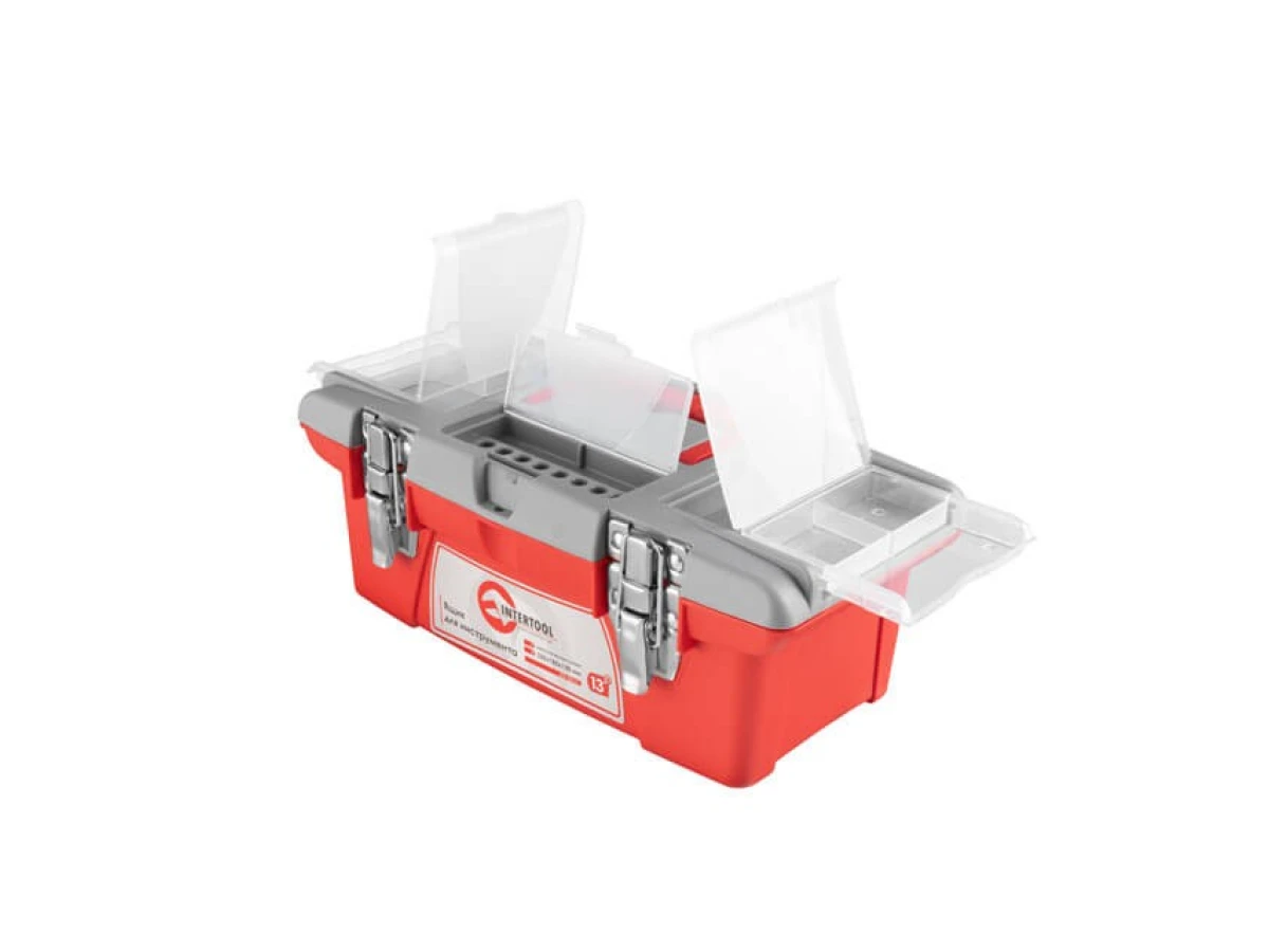 Ящик для інструменту з металевими замками 13" 335*185*130 мм INTERTOOL BX-0513 