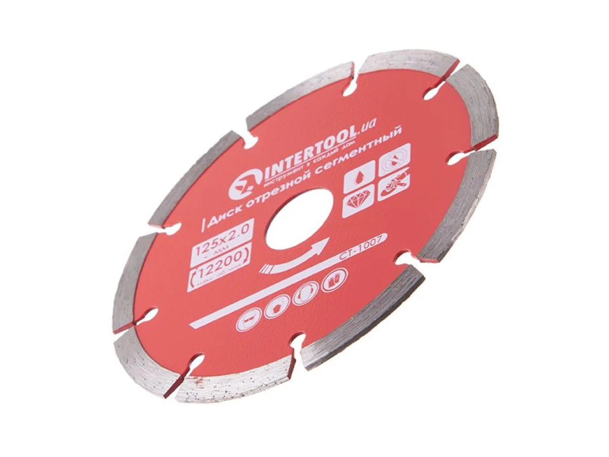 Диск відрізний сегментний алмазний, 125мм, 22-24% INTERTOOL CT-1007 
