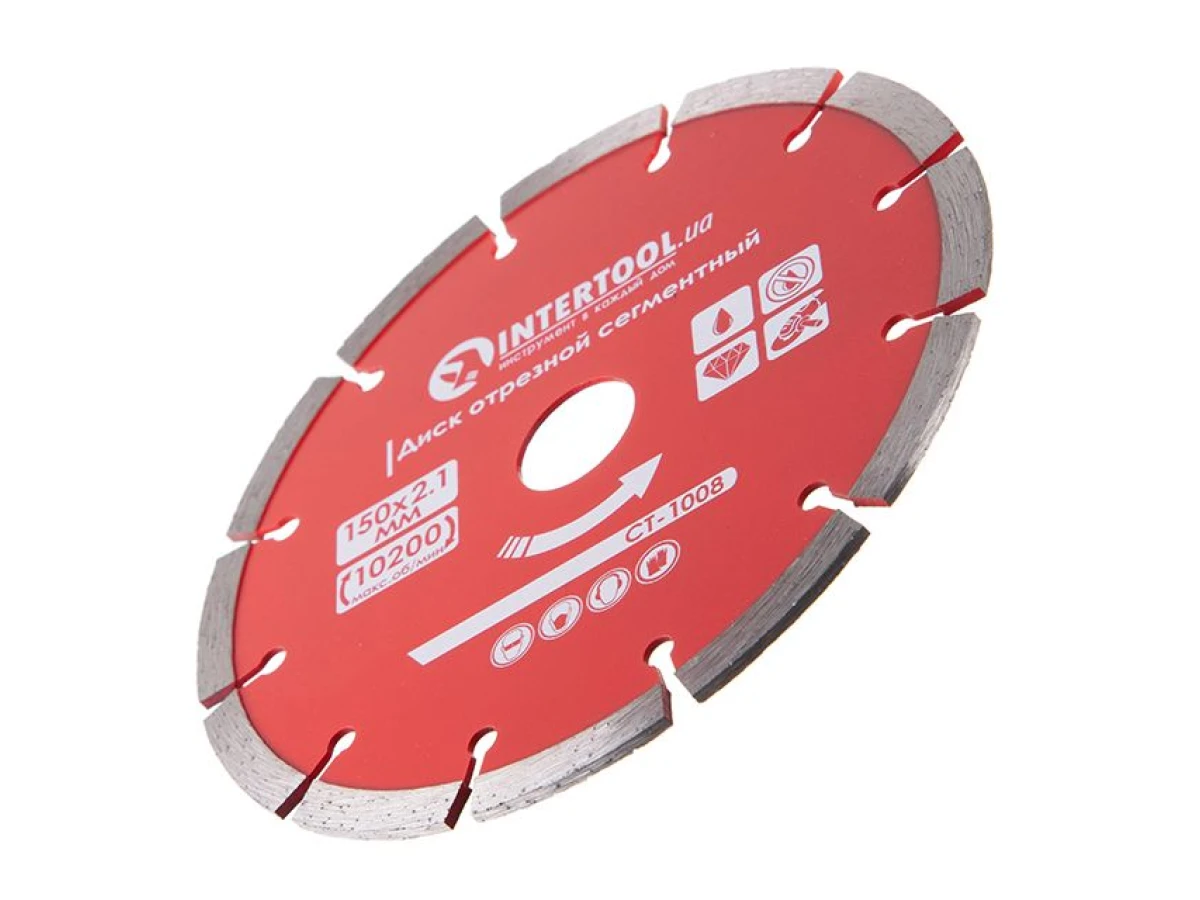 Диск відрізний сегментний алмазний, 150мм, 22-24% INTERTOOL CT-1008 