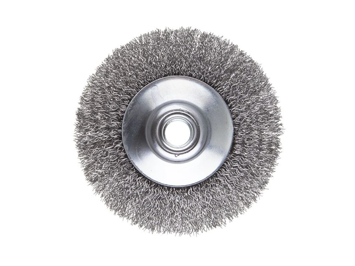 Щітка конусна 100 мм, для КШМ, М14 (кручений дріт) INTERTOOL BT-5100 