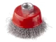 Щітка чашкова 65 мм, для КШМ, М14, М14 (кручений дріт) INTERTOOL BT-1065 