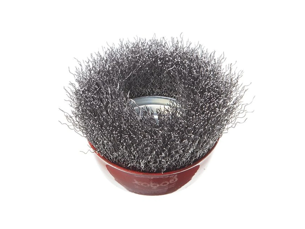 Щітка чашкова 75 мм, для КШМ, М14 (кручений дріт) INTERTOOL BT-1075 