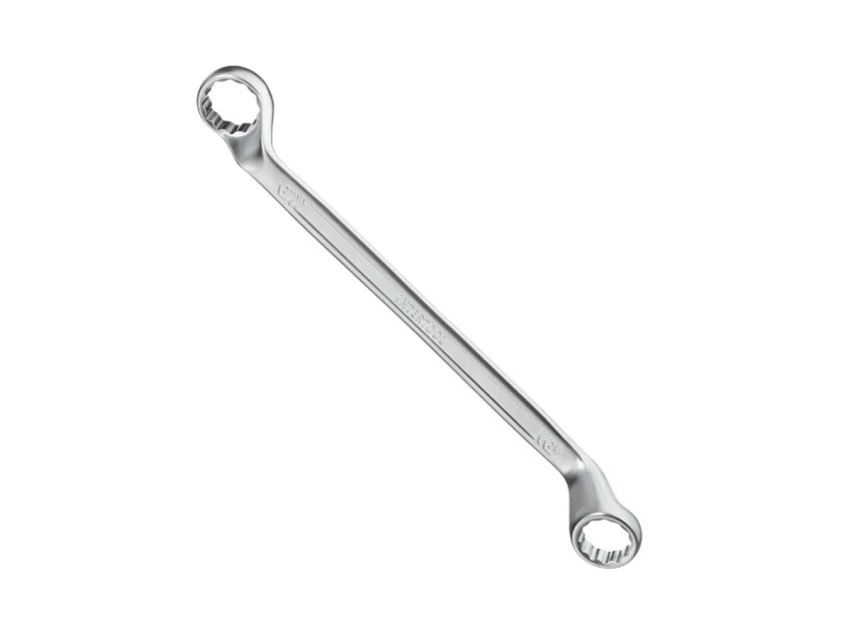 Ключ накидний 24-27 мм CrV, покриття сатин-хром PROF DIN3113 INTERTOOL XT-1224 