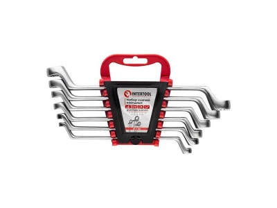 Набір ключів накидних, 6 шт 6-17 мм CrV INTERTOOL HT-1101