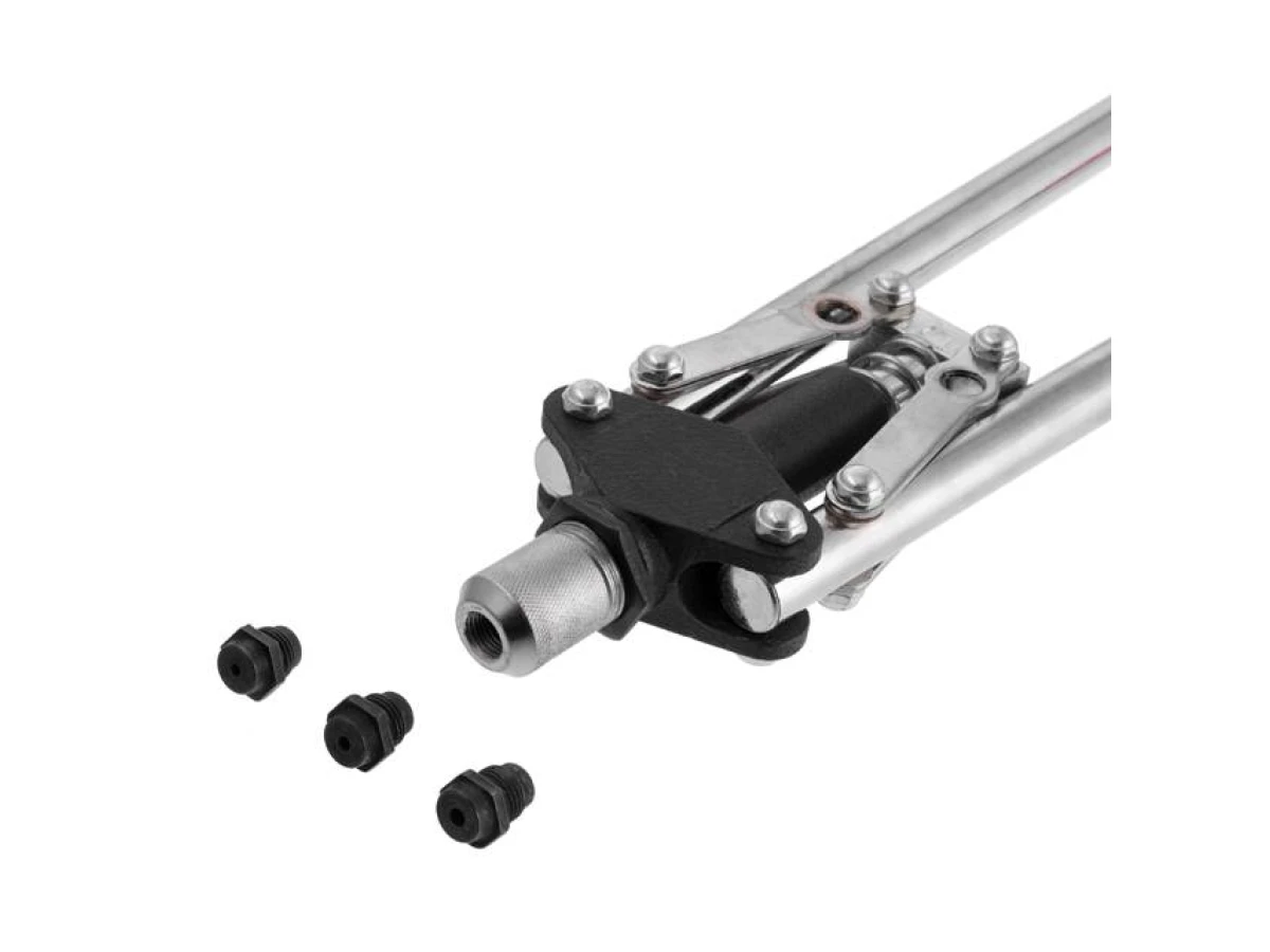 Пістолет заклепувальний дворучний 450 мм, діаметр застосовуваної заклепки 3.2; 4; 4.8 мм INTERTOOL RT-0008 