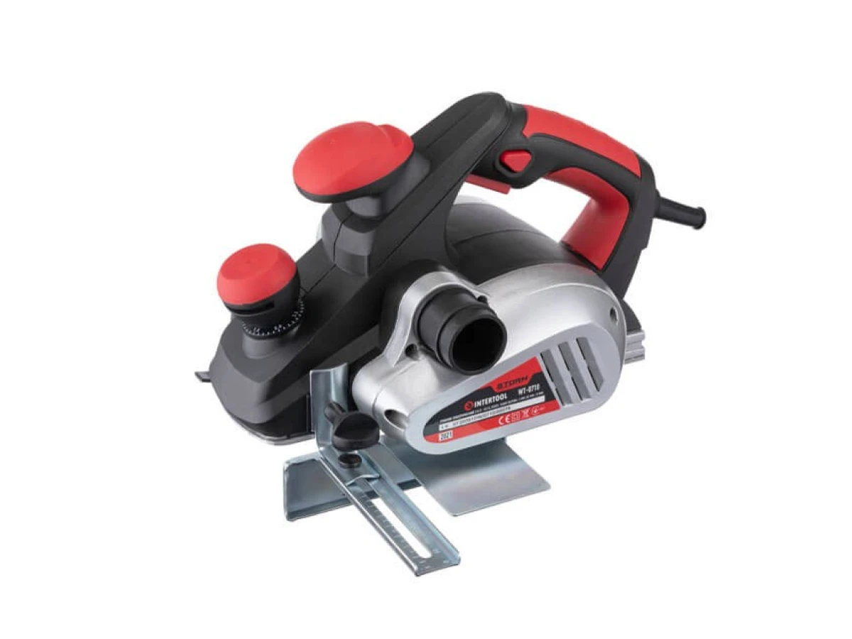 Электрорубанок 850 Вт, 16000 об/мин, нож 82 мм, 0-3 мм INTERTOOL WT-0710 