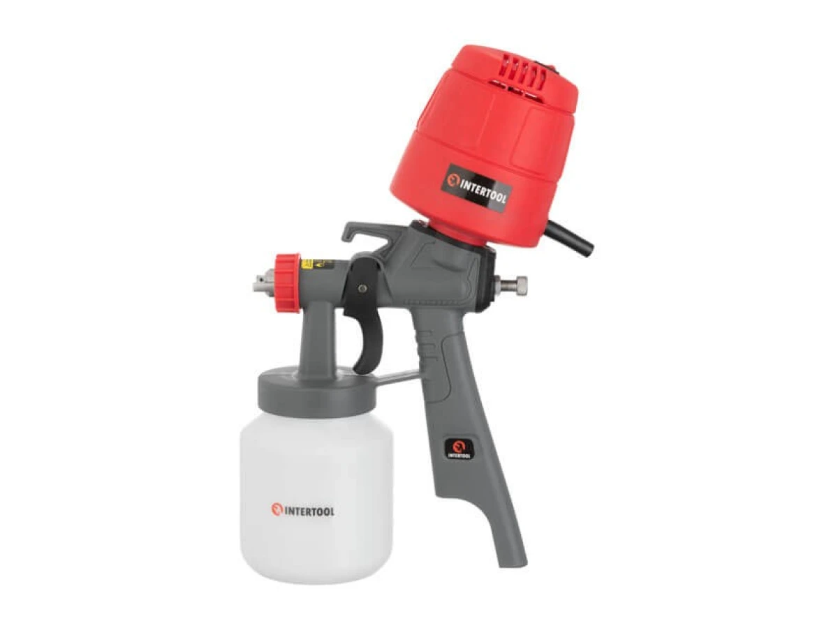 Фарбопульт електричний HVLP 450 Вт, форсунка 1.5 мм, бачок 1 л 0.14-0.35 Бар, 100-200 мл/хв. INTERTOOL DT-5045 