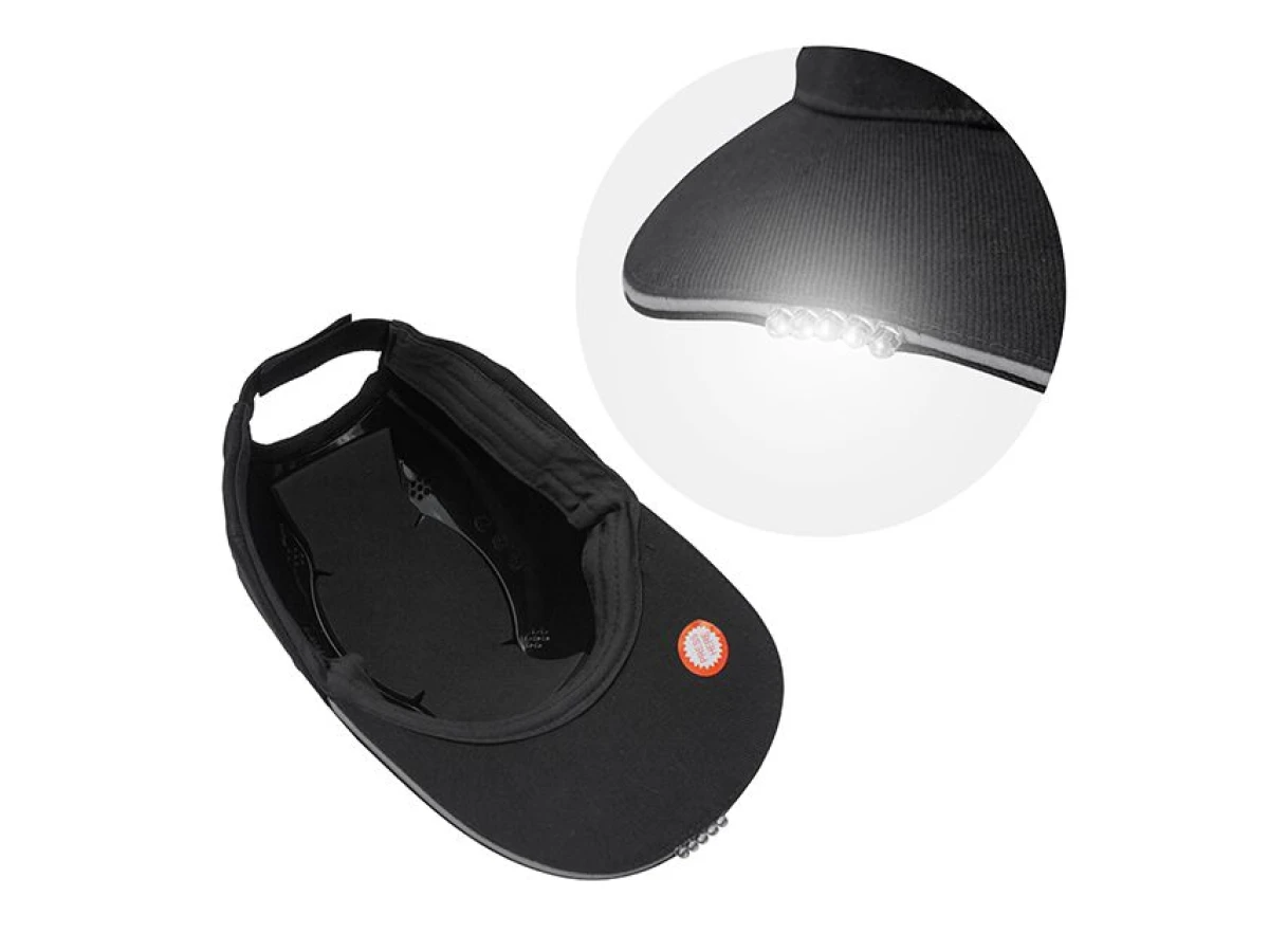 Каскетка защитная с фонариком INTERTOOL SP-2006 