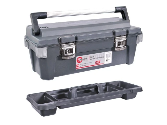 Ящик для інструментів з металевими замками 25.5" 650*275*265 мм INTERTOOL BX-6025 