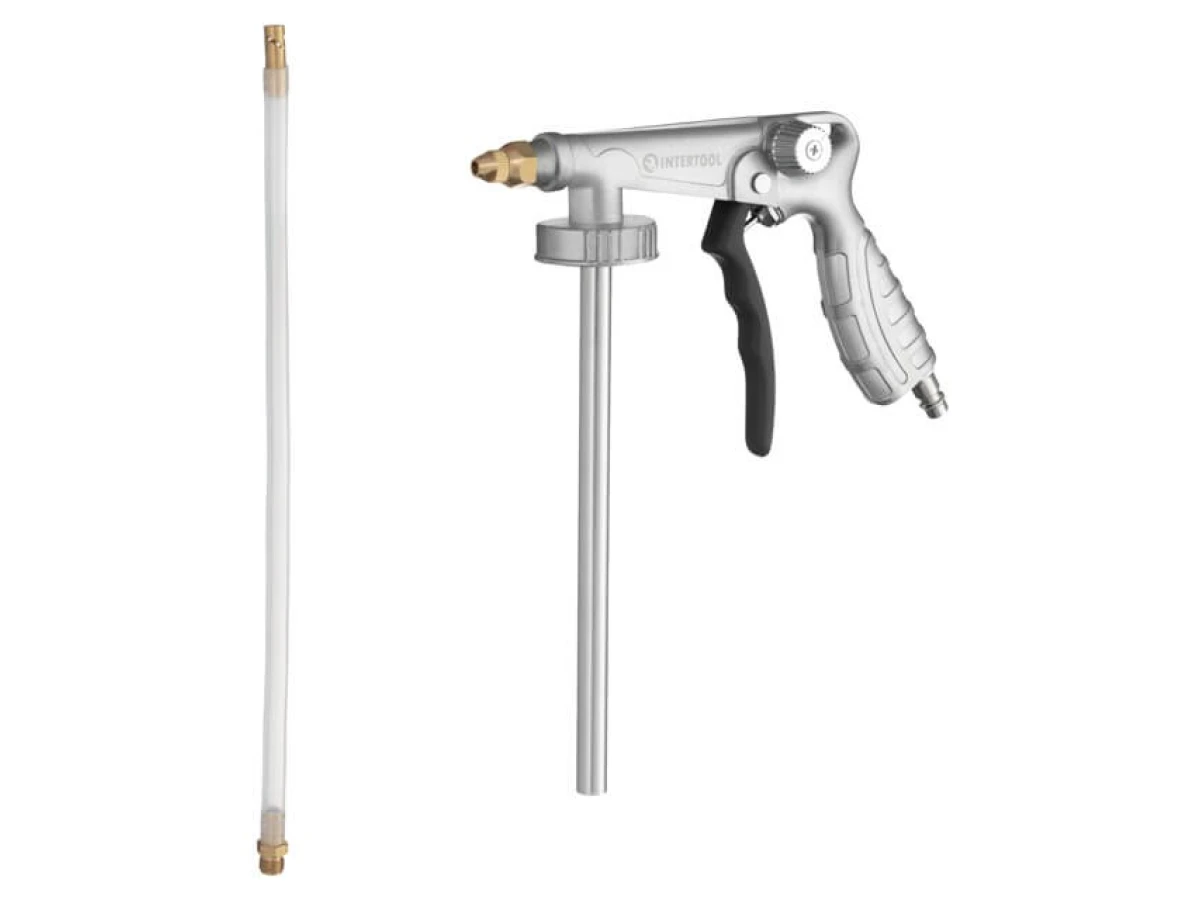 Пістолет для нанесення гравітексу пневматичний з гнучкою насадкою INTERTOOL PT-0703 