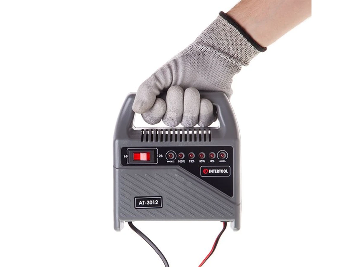 Устройство зарядное для аккумуляторов 6/12 В INTERTOOL AT-3012 