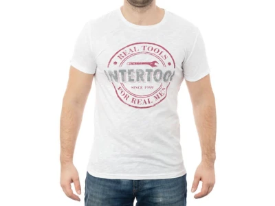 Футболка світло-сіра меланж, 100% бавовна, XL INTERTOOL SP-2214