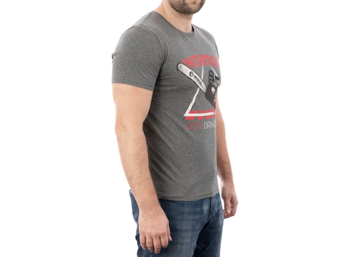 Футболка темно-сіра, 95% бавовна, 5% спандекс, XXL INTERTOOL SP-2235 