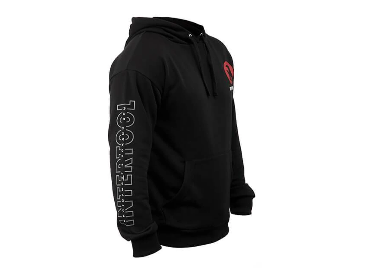 Худі чорний, трикотаж, L INTERTOOL SP-4001 