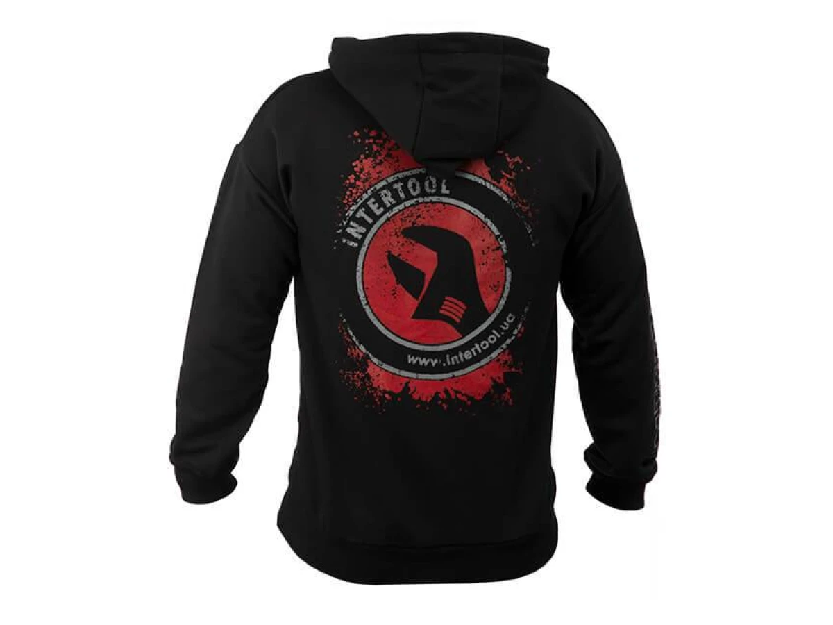Худі чорний, трикотаж, L INTERTOOL SP-4001 