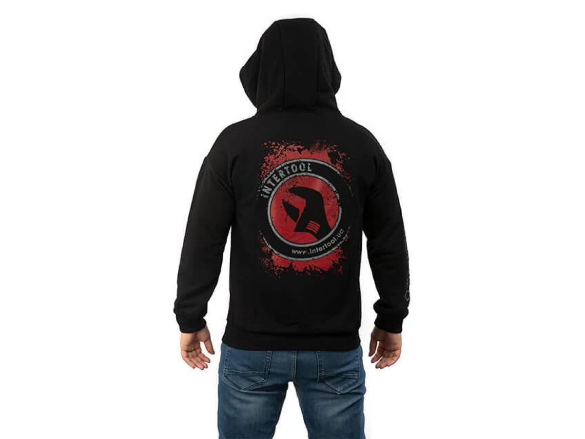 Худі чорний, трикотаж, L INTERTOOL SP-4001 