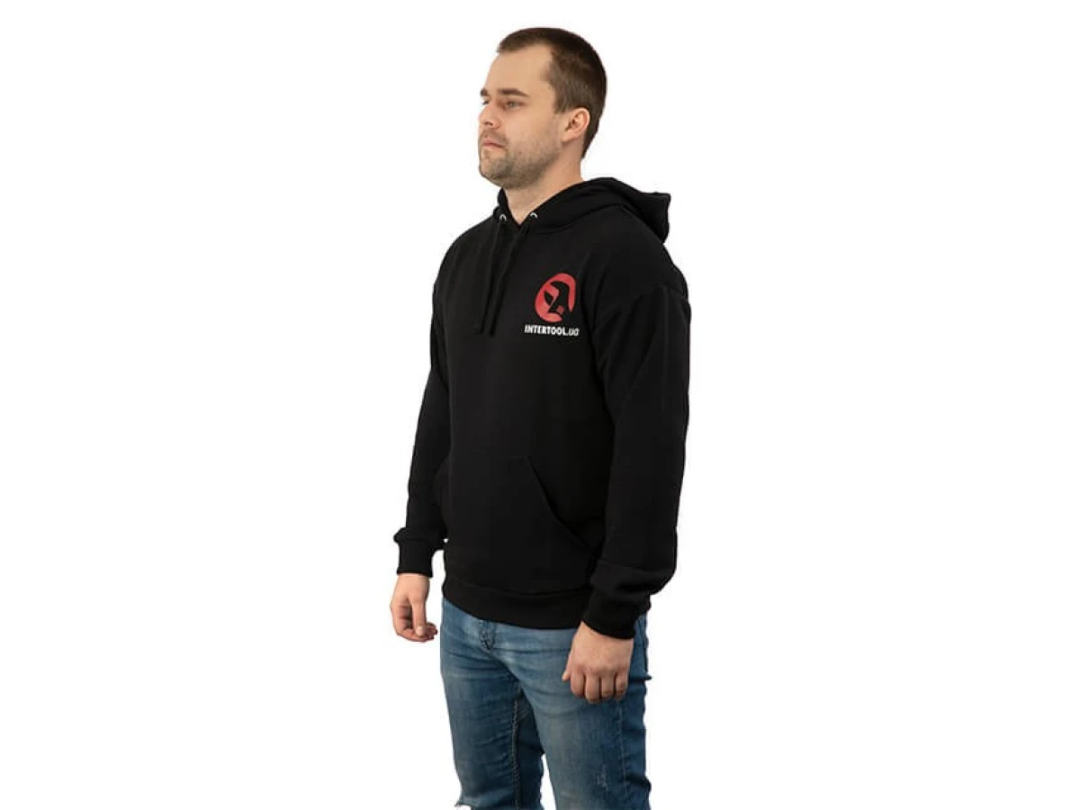 Худі чорний, трикотаж, S INTERTOOL SP-4003 
