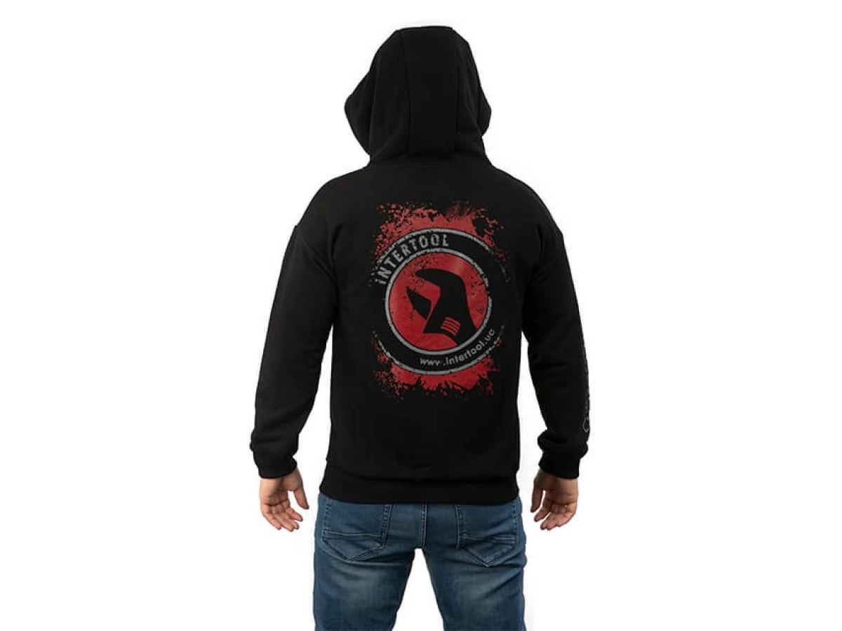 Худі чорний, трикотаж, S INTERTOOL SP-4003 