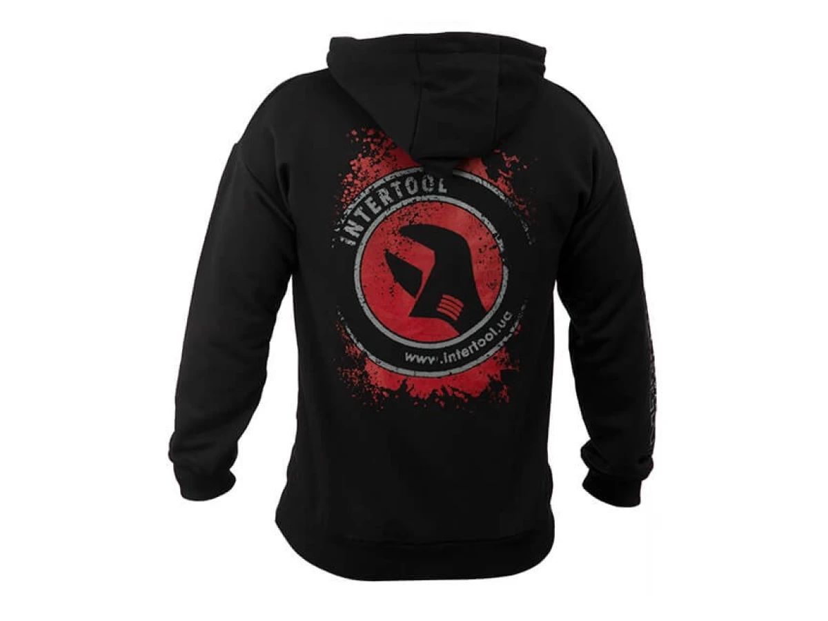 Худі чорний, трикотаж, XL INTERTOOL SP-4004 