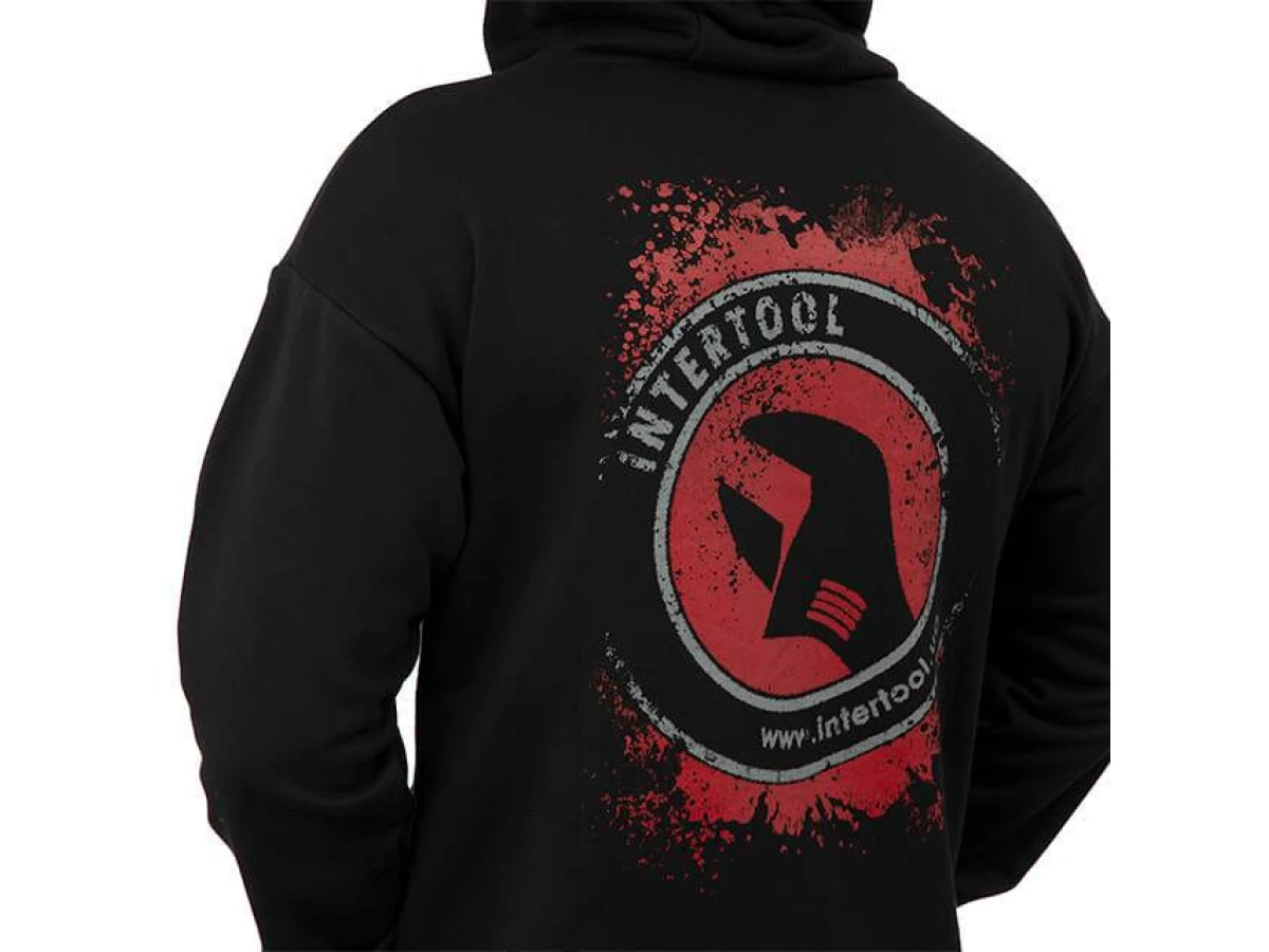 Худі чорний, трикотаж, XXL INTERTOOL SP-4005 