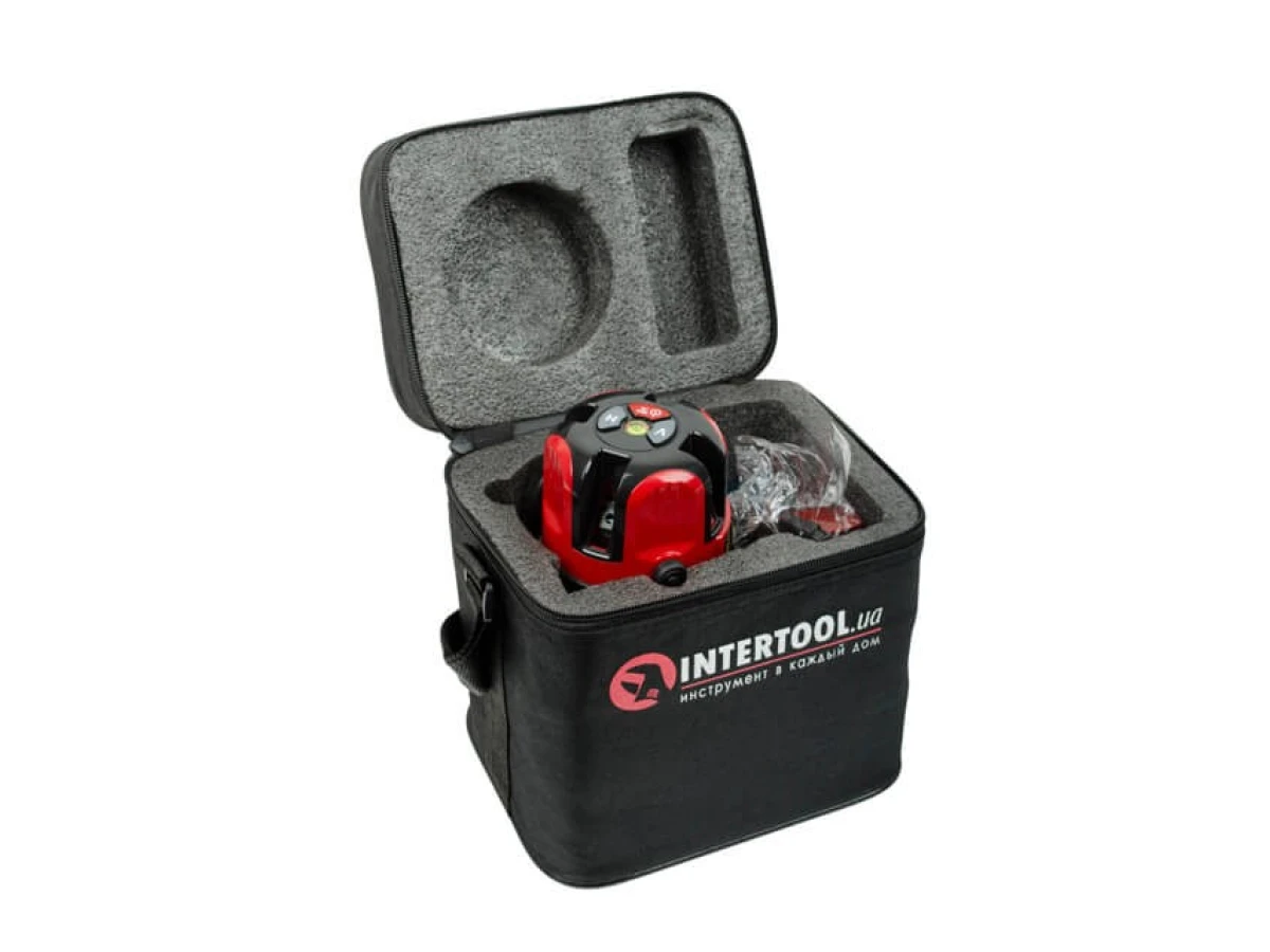 Уровень лазерный проф., 5 лазерных головок, звуковая индикация INTERTOOL MT-3011 