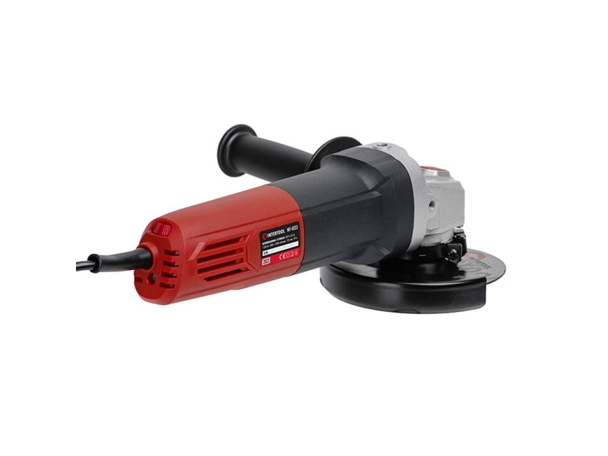 Шлифмашина угловая, 1100 Вт, диаметр круга 125 мм, регулировка оборотов 3000-12000 об/мин INTERTOOL WT-0223 