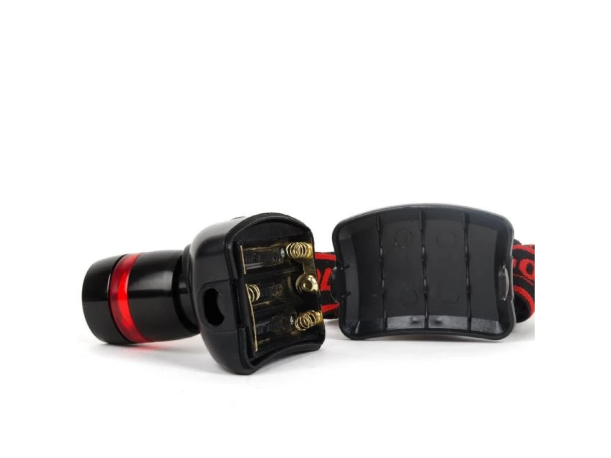 Ліхтар налобний світлодіодний надпотужний, три режими роботи, 3 Вт, батарейки 3 ААА. INTERTOOL LB-0303 