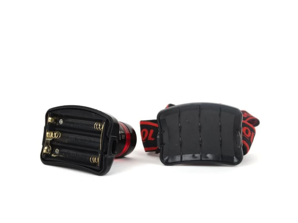 Ліхтар налобний світлодіодний надпотужний, три режими роботи, 3 Вт, батарейки 3 ААА. INTERTOOL LB-0303 