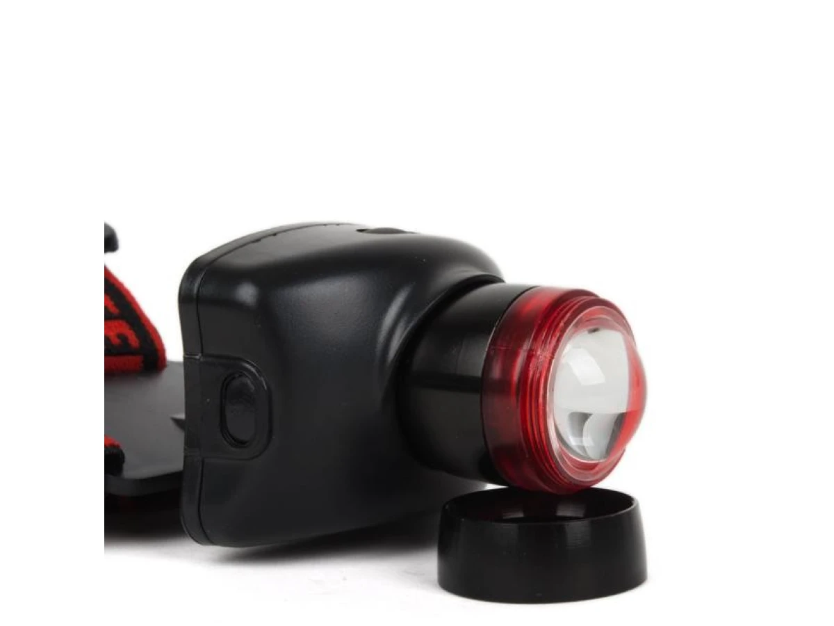 Ліхтар налобний світлодіодний надпотужний, три режими роботи, 3 Вт, батарейки 3 ААА. INTERTOOL LB-0303 