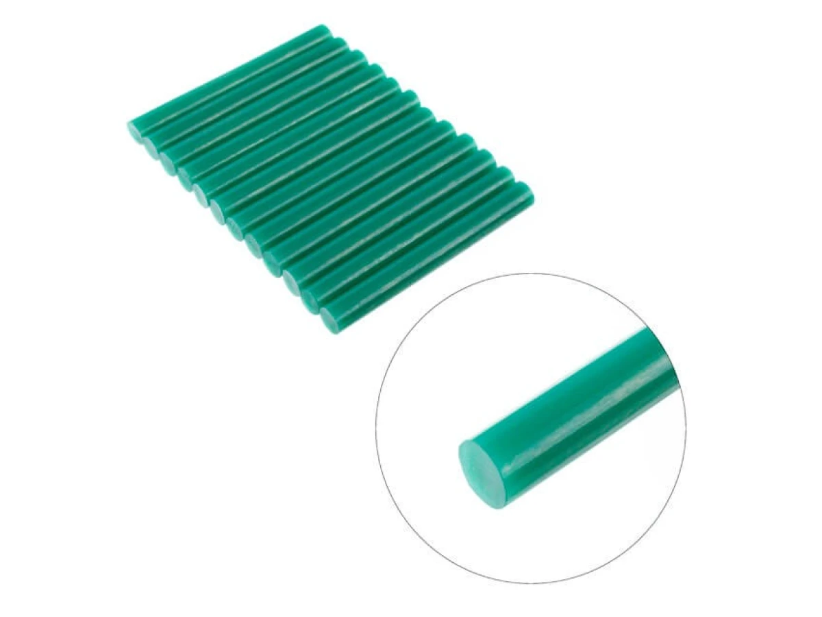 Комплект стрижнів клейових зелених 11,2 мм * 100 мм, 12 шт. INTERTOOL RT-1056 