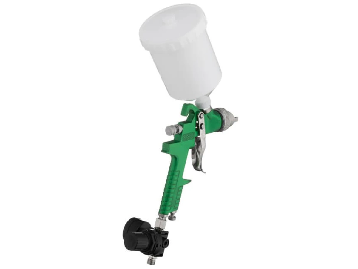 Фарбопульт пневматичний HVLP, форсунка 1.3 мм, верхній пластиковий бачок 600 мл, 3 бар INTERTOOL PT-0102 