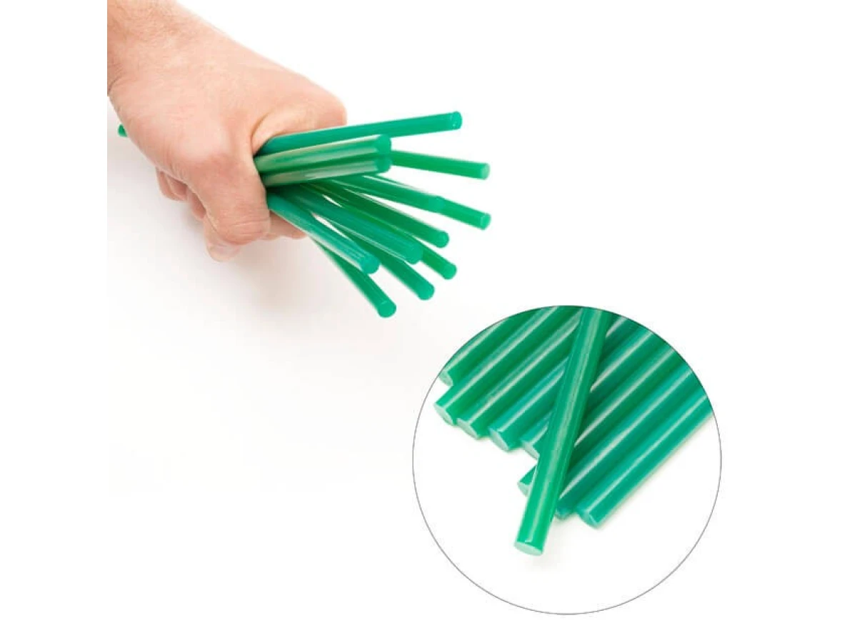 Комплект стрижнів клейових зелених 7,4 мм * 200 мм, 12 шт. INTERTOOL RT-1059 