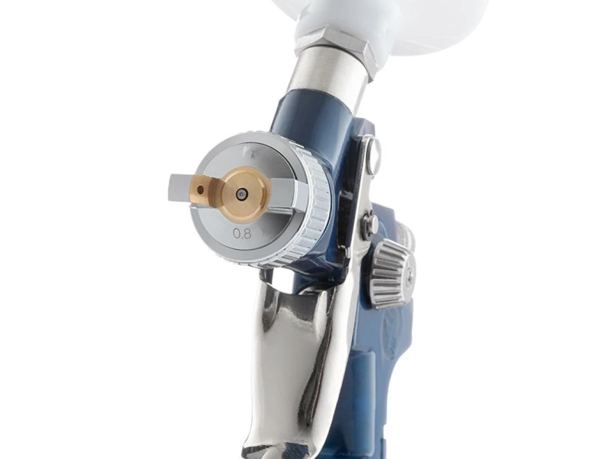 Фарбопульт пневматичний HVLP MINI, форсунка 0.8 мм, верхній пластиковий бачок 125 мл, 3 бар INTERTOOL PT-0101 