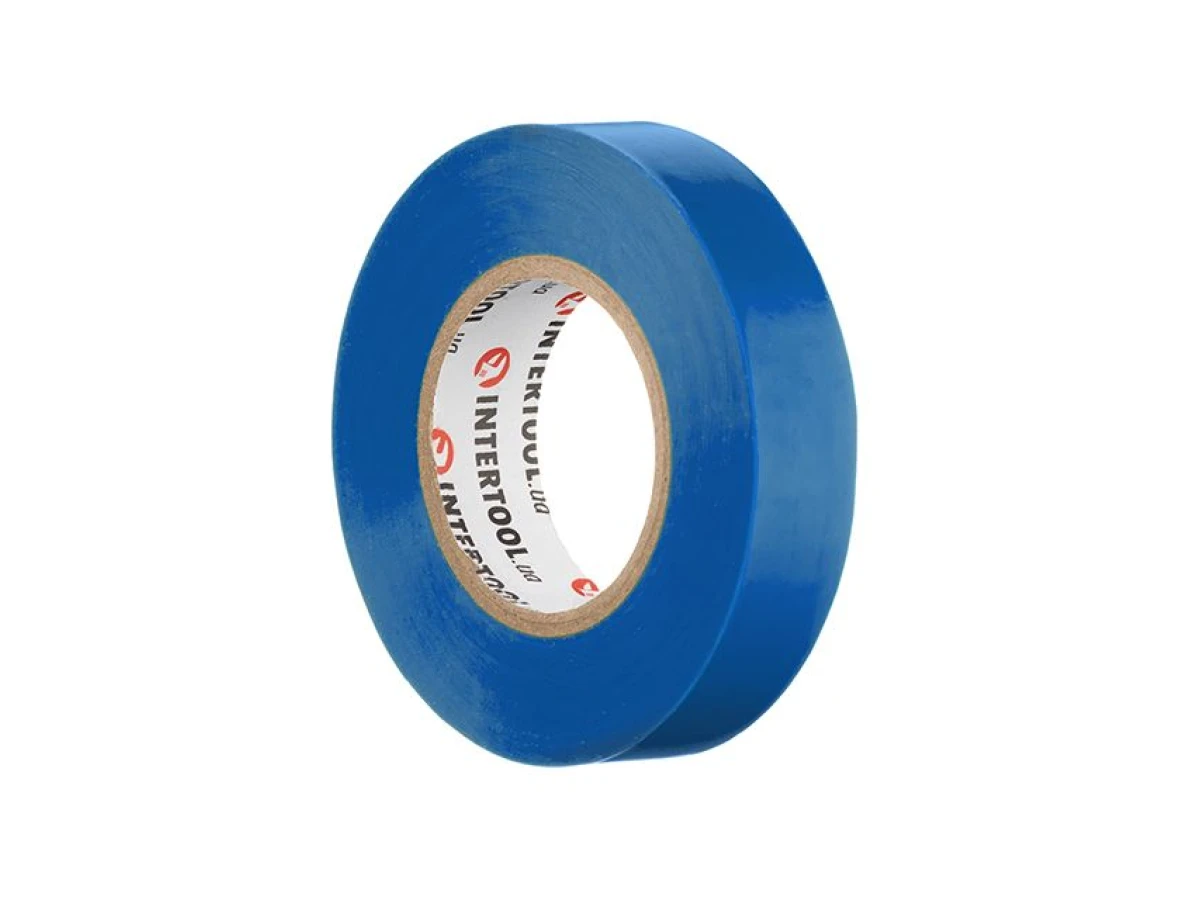 Стрічка ізоляційна 0.15ммx17ммx20м синя (упак 10 шт) INTERTOOL IT-0020 