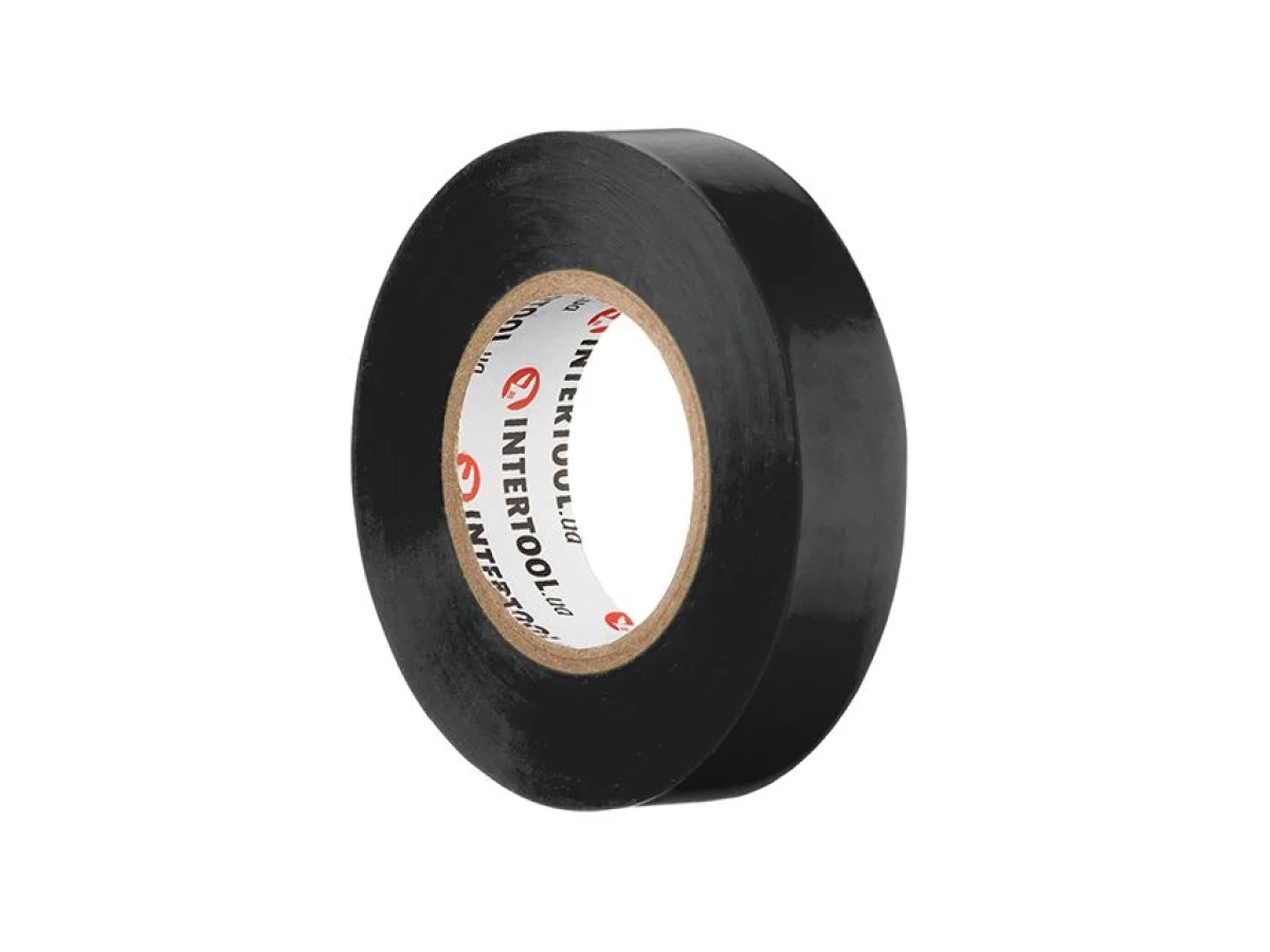 Стрічка ізоляційна 0.15ммx17ммx20м чорна (упак 10 шт) INTERTOOL IT-0021 