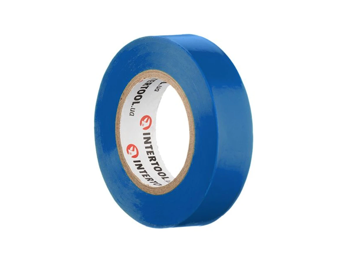 Стрічка ізоляційна, 17 мм * 15 м * 0.15 мм, синя  INTERTOOL IT-0015 