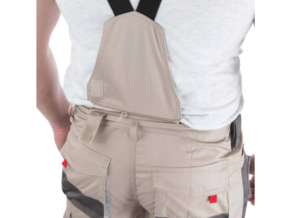 Брюки трансформер робочі з лямками 6 в 1, 100% бавовна, щільність 180 г / м2, XXXL INTERTOOL SP-3046 