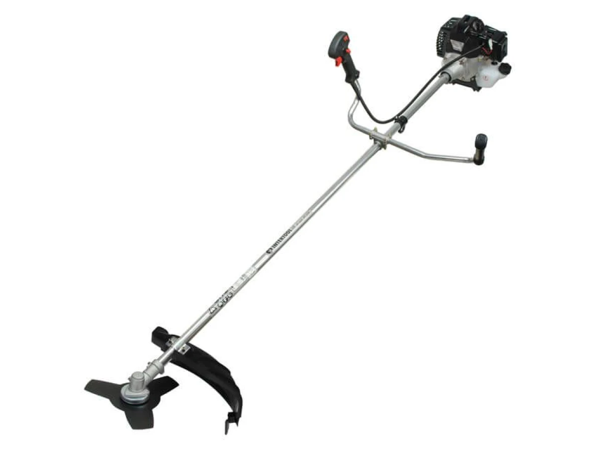 Мотокоса 1.7 кВт, 43 см³, катушка, 3-х лопастной нож, плечевой ремень ( комплект из двух частей вал + двигатель) INTERTOOL DT-2231 