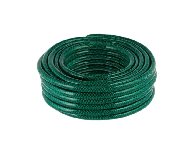 Шланг садовий, тришаровий, зелений, 1/2", 20 м, армований, PVC INTERTOOL GE-4023 