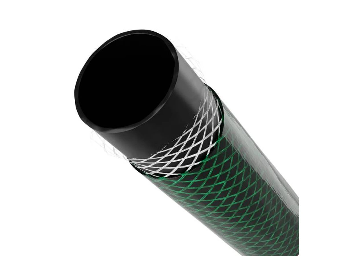 Шланг садовий, тришаровий, зелений, 1/2", 20 м, армований, PVC INTERTOOL GE-4023 