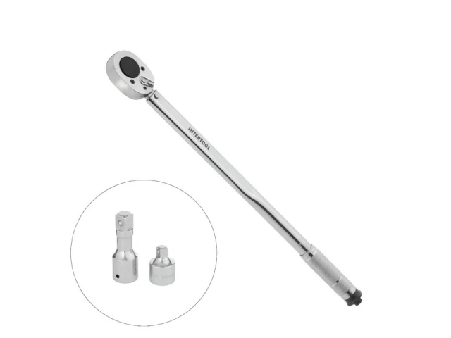 Ключ динамометричний 3/4", 70-420 Нм, перехідник 3/4"*1/2'', подовжувач 100 мм * 3/4" INTERTOOL XT-9010 