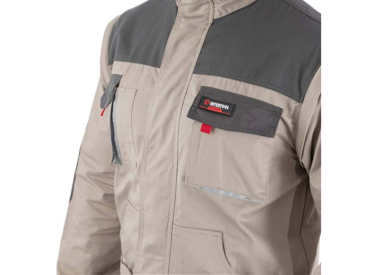 Куртка робоча 2 в 1, 100% бавовна, щільність 180 г / м2, XL INTERTOOL SP-3034 