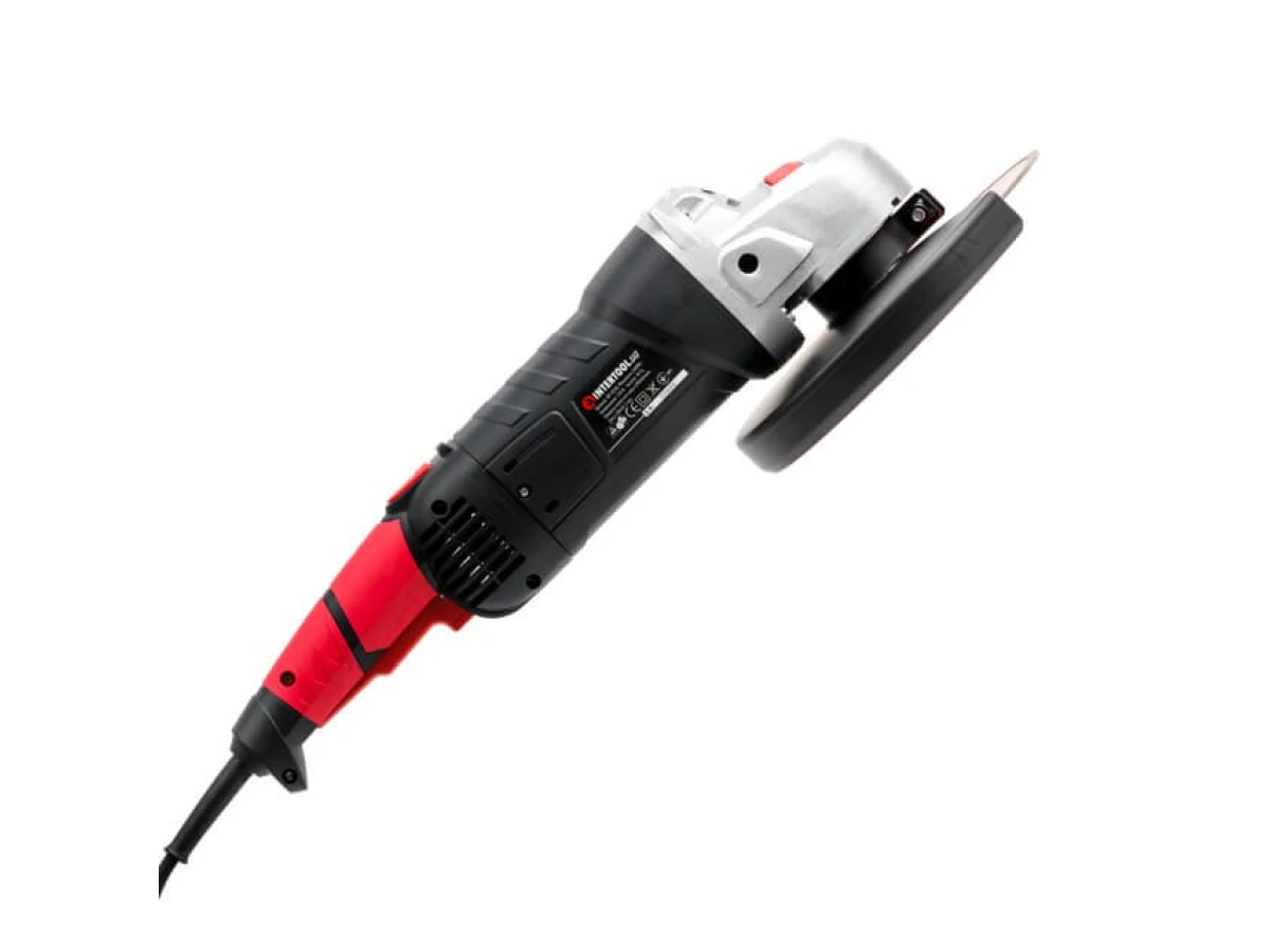 Шліфмашина кутова 2400 Вт, діаметр круга 230 мм, 6300 об/хв, плавний пуск INTERTOOL WT-0228 