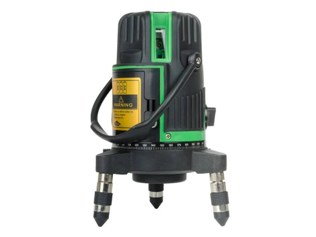 Уровень лазерный 5 лазерных головок, зеленый лазер, звуковая индикация. INTERTOOL MT-3008 