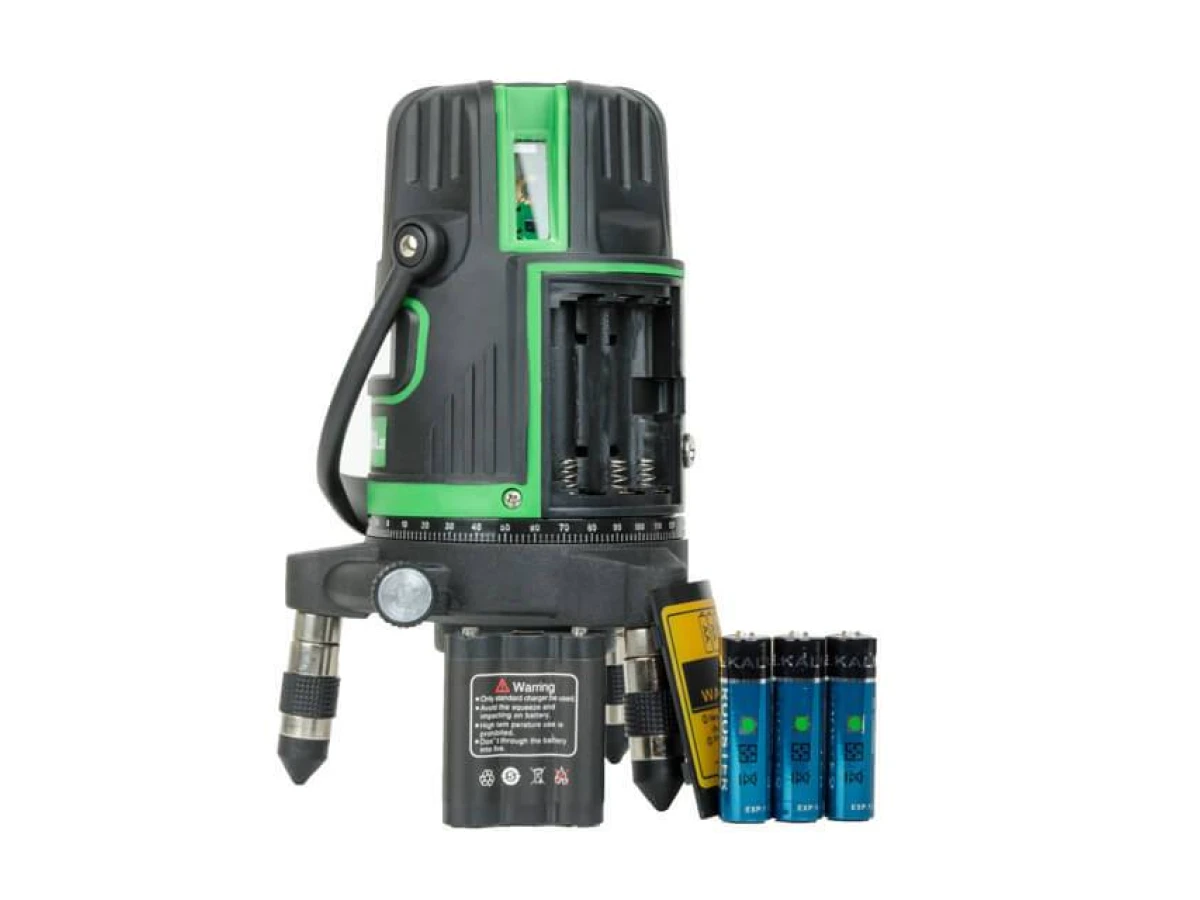 Уровень лазерный 5 лазерных головок, зеленый лазер, звуковая индикация. INTERTOOL MT-3008 