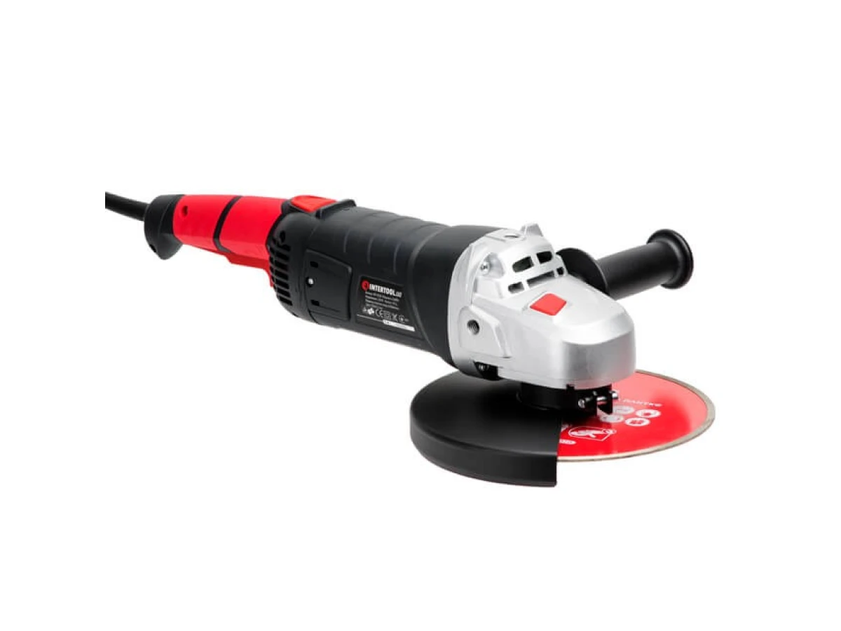 Шліфмашина кутова 2400 Вт, діаметр круга 230 мм, 6300 об/хв, плавний пуск INTERTOOL WT-0228 