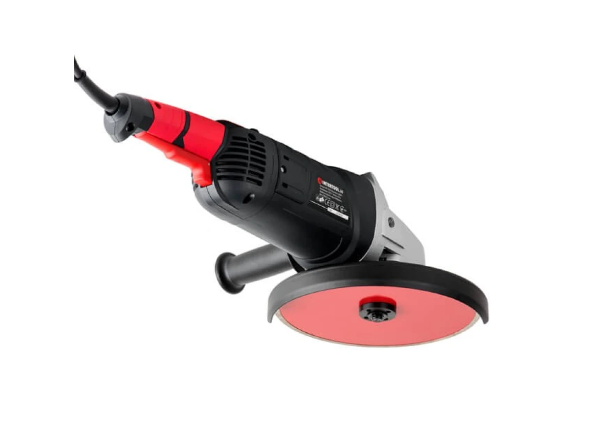 Шліфмашина кутова 2400 Вт, діаметр круга 230 мм, 6300 об/хв, плавний пуск INTERTOOL WT-0228 