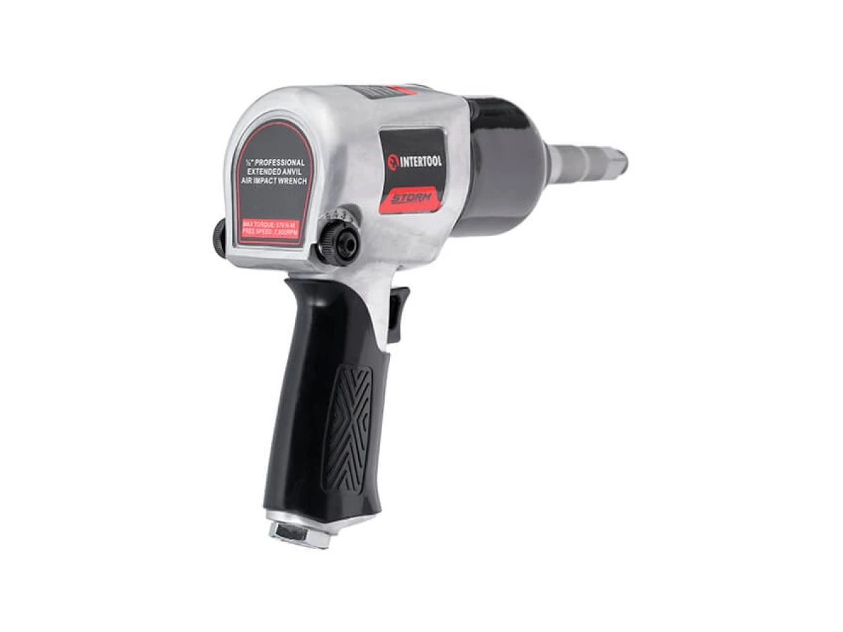 Гайковерт пневматичний, 1/2", 576 Нм., професійний, 7500 об/хв. INTERTOOL PT-1103 